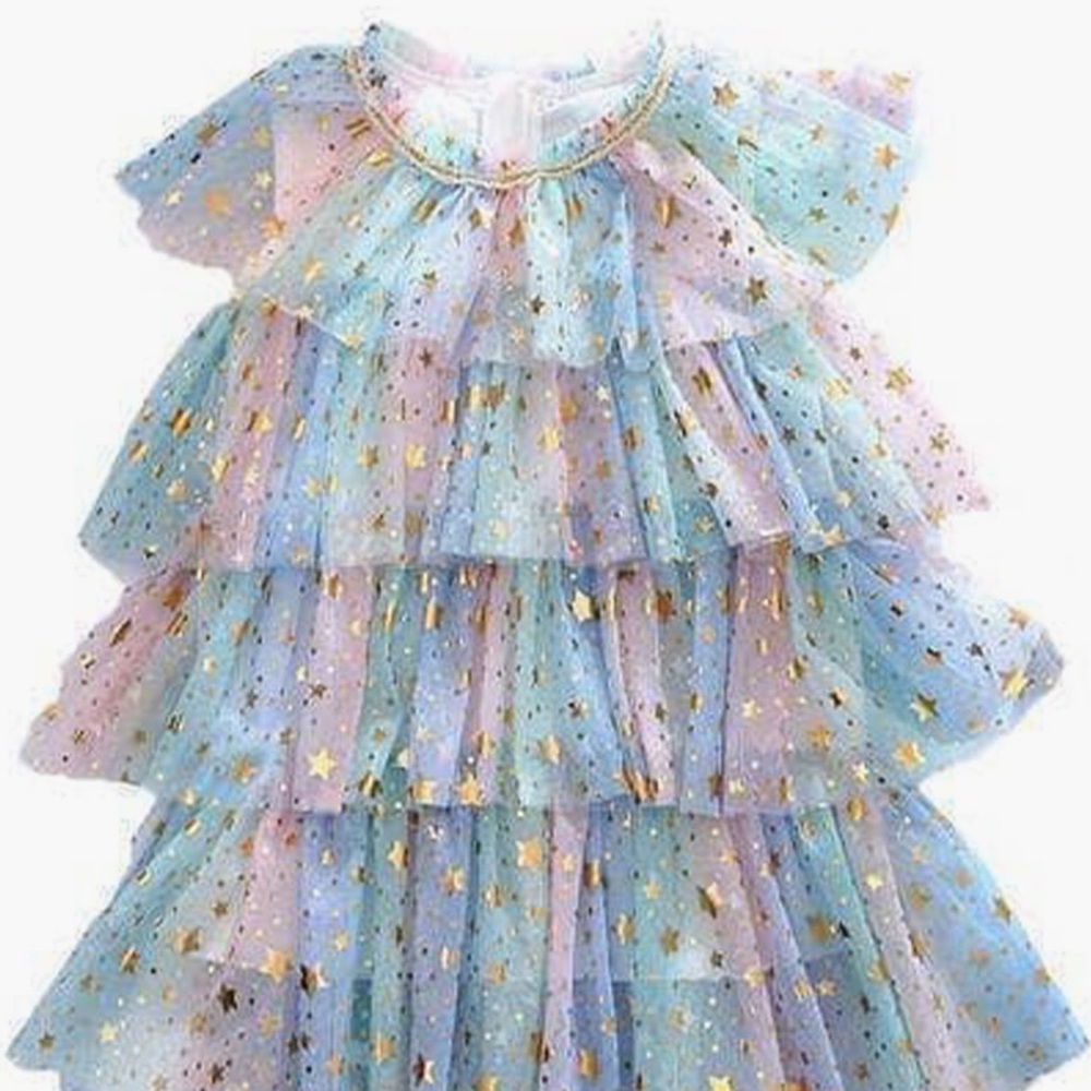 Lola + The Boys Pastel Stars Dress Size 8